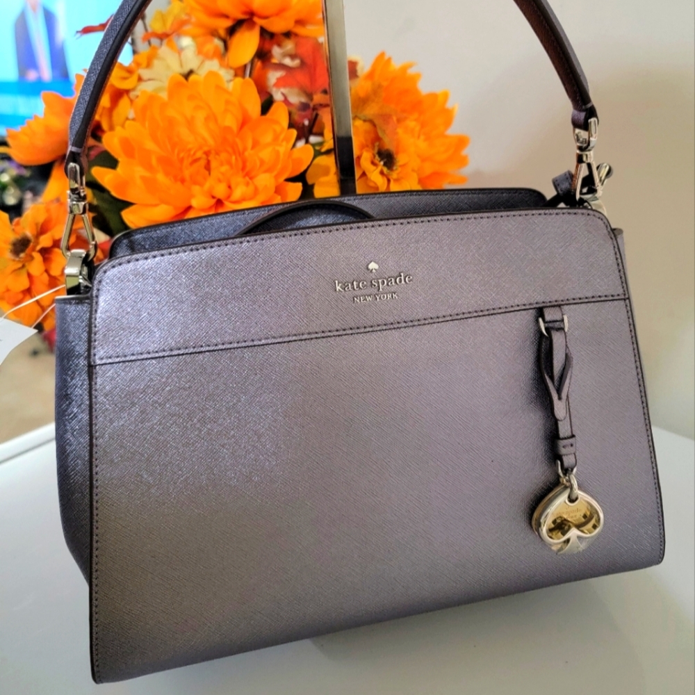 Kate Spade Madison metallic saffiano Large Satchel